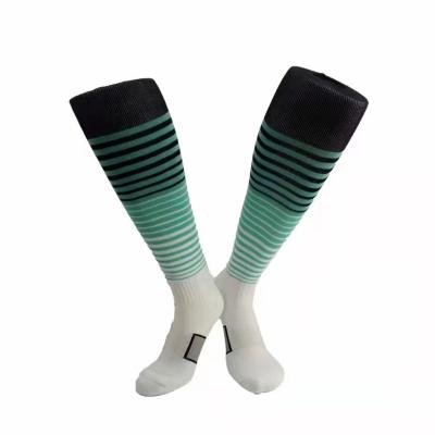 China New Arrival Breathable Outdoor Sports Soccer Knee High Socks Best Quality Factory Price Long Compression Socks With Stripes for sale