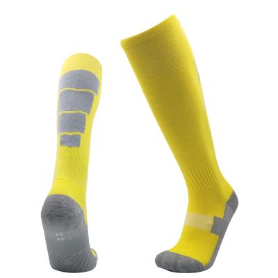 China Wholesale High Quality Factory Price New Compression Breathable Sports Football Socks Knee High Long Socks With Stripes for sale