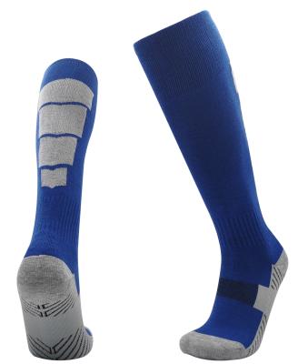 China Breathable New Arrival Long Tube Navy Football Training Socks Wear Resistant Football Socks for sale