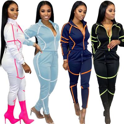 China Breathable Pink Two-Piece Top And Pant Set Women Tracksuits Autumn Winter Sport Teams 2 PC Pants Set For Women for sale