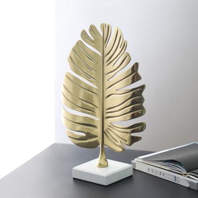 China Modern Decorative Leaves Decor Art Leaf Metal Decoration Selling Home Items For Home for sale