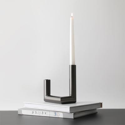 China Nordic simple design modern black latest candle candlestick holder for sale for sale