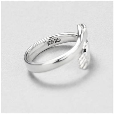 China Factory Price FASHIONABLE Wholesale Cheap Adjustable Open Hands Hug Ring 925 Sterling Silver Jewelry for sale