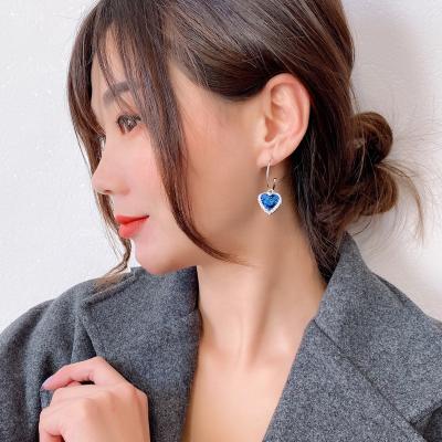 China Beautiful Charming CLASSIC Women Earrings Stylish Zircon Heart Earrings Factory S925 Designer for sale