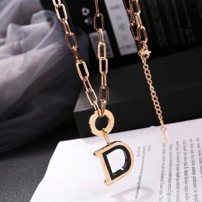 China Fashionable new titanium steel women's sweater clavicle chain fresh simple 2021 long hips hops necklace for sale