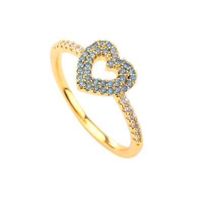 China 2021 Wholesale American CLASSIC fashion gold plated paved diamond ring 18k gold ring woman jewelry for sale