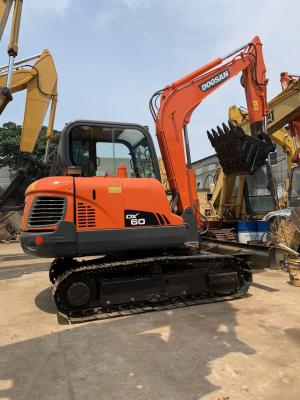 China Mini Used Doosan Excavator Small-Kruippakje Graafdx60 DH60 DH55 Te koop