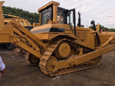 China Onlangs stelt de Verf Gebruikte Kattenbulldozer D7R met Enige Steelschulpzaag 24584kg Gewicht in werking Te koop