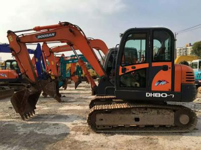 Chine Occasion petit Doosan 8 condition de travail de l'excavatrice DH80-7 de tonne excellente à vendre