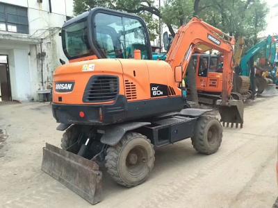 China 2016 Year DX60W Doosan Mini Digger , Used Doosan Wheel Excavator For Sale for sale