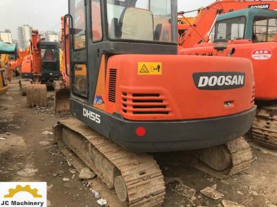 Chine 0.25M3 excavatrices compactes utilisées par Bukcet, DH55 Doosan excavatrice de 5 tonnes 2012 ans à vendre