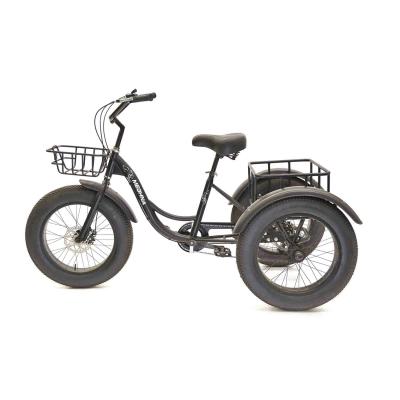 China Cargo 20 inch steel frame cargo pedal bike adult tricycle rickshaw 3 wheel modern snow vehicle tricycle for sale