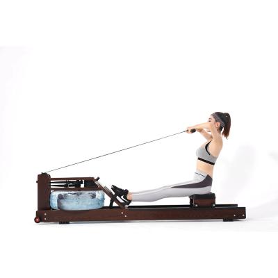 China Fitness Equipment Professional Gym Strength Air Rower Wooden Rowing Machine with Water Tank 209*57*50cm for sale