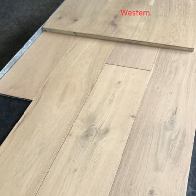 China Free sample 12mm 15mm brushed oak white wash natural formaldehyde / low / low step healthy multilayer wood flooring for sale