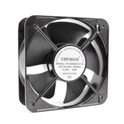 China 60mm fan 20060 double ball bearing AC 110V 120V 20cm 200mm factory high speed axial fan ventilation for sale