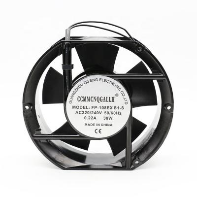 China Factory AC 220V 230V 240V 17251 17cm Aluminum Oval Fan Axial Flow Low Noise Oil Containing Exhaust Fan for sale