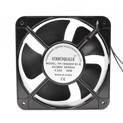 China 18060 AC motor fan 380V 18cm 180mm factory double ball bearing high speed ventilation 60mm copper axial fan for sale