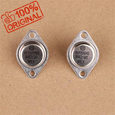 China MJ15024G MJ15025G power amplifier applications on To-3 NPN PNP 250W 250V 16A silicon power transistors MJ15024 original MJ15025 for sale