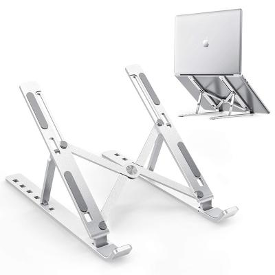 China Adjustable (Height) Macbook Pro Support Adjustable Notebook Stand Tablet Base For PC Computer Accessories Portable Laptop Stand Aluminum Foldable for sale