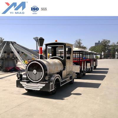 China Body: Fiber Reinforced Glass Chassis: Professional Steel For Vehicles YIMIAO Good Quality Kiddie Amusement Diesel Rides Train Trackless Amusement Rides for sale