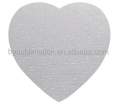 China Toy Heart Shape Sublimation Blank Cartoon Jigsaw Puzzle for sale