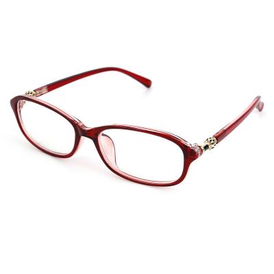 China 3360 Fashion Women's Red Oval Retro Anti-blue Lightweight Optical Glass for sale