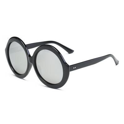 China Fashion Sunglasses 3251 Fashion Round Plastic Frame Hot Selling Oversized Black Sunglasses for sale