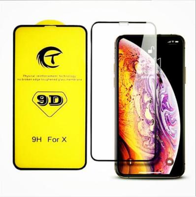 China 9h/9d Anti-scratch Mobile Phone Full Coverage Tempered Glass Screen Protector For XR X XS Max Screen Protector for sale