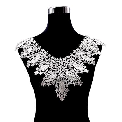 China 3D Bodice Embroidery Lace Diy Fashion Accessories Patches Polyester 3D Hollow Clothing Accessories for sale