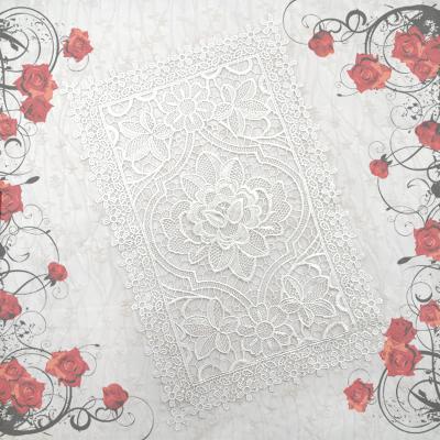 China Romantic minimalist idyllic style embroidery lace fabric vintage style lace dining table kitchen decoration tablecloth cover Cushion coaster for sale