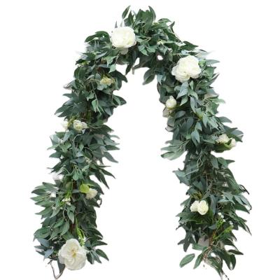 China Flower string artificial flowers eucalyptus flower row wedding table decoration home simulation plants for sale