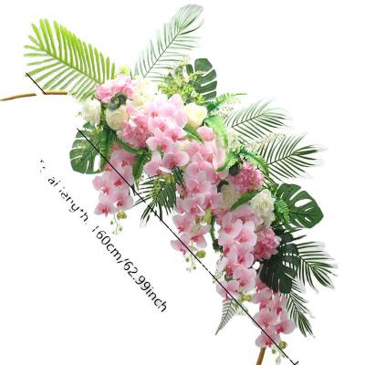 China Homemade Wedding Flower Bouquet Arch Decor Flower Row DIY Table Flower Wreath for sale