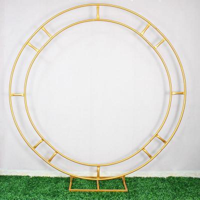 China Wedding arch 1.2m/1.5m/2m/2.4m artificial flower stand iron ring shelf artificial flower wall support door wedding prop iron ring shelf background decor for sale