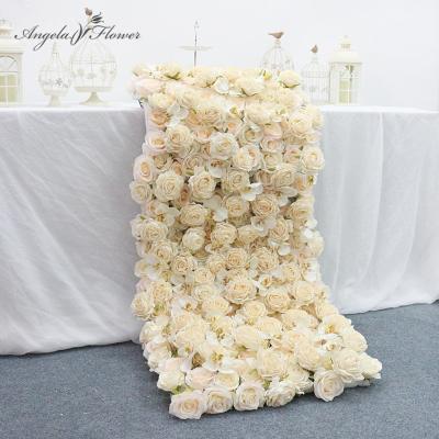 China Flower Wall 55cm Flower Row Wall Bride Dining Table Background Wedding Decorations Customizable for sale