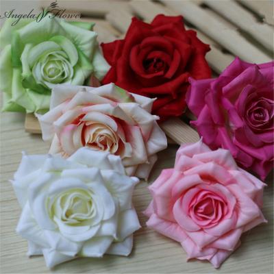 China DIY Artificial Silk Fiber Rose Flower Heads Flower Wedding Wedding Home Decoration for sale