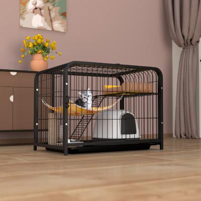 China Viable Large Size Double Cat Cage Large Space Luxury Cat Villa Indoor Pet House Floor Cat Nest Pet Supplies for sale