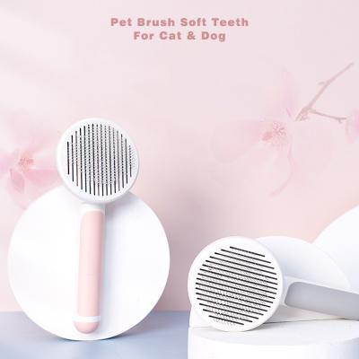 China Viable Pet Grooming Tools Product Cat Dog Hair Comb Self Molding Polisher Dog Grooming Cleaning Brush for sale