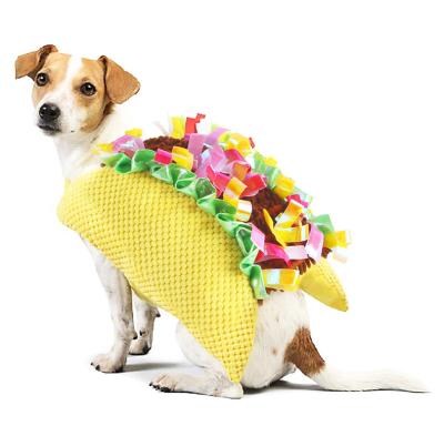 China Hot Stuff Fashion Clothing Pet Hamburger Dog Costume Halloween Cosplay Winter Creative Funny Puppy Viable for sale