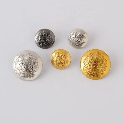 China Washable Custom High Quality Fabric Gold Button For Coat for sale