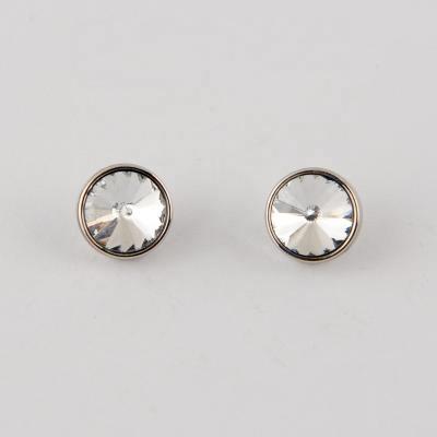 China Clothing Accessories Washable Custom Metal Diamond Button With Crystal for sale