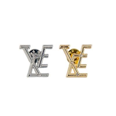 China Metal Zinc Alloy Pin Badge For Women Dresses Fashion Custom Rhinestones for sale