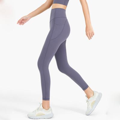 China Breathable Women Butter Stretchy Soft Stretch Quick Dry Fitness Yoga Leggings With Pockets for sale