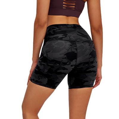 China Wholesale Breathable Soft Stretch High Waist Sports Fitness Women Workout Running Shorts for sale