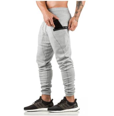 China Wholesale Custom Logo Plain Cotton Workout Track Breathable Pants Gym Fitness Slim Fit Men's Stacked Trackers for sale