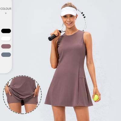 China SKIRTS Women 2 Piece Comfort Golf Tennis Set Skirts With Shorts Pleated Sporty Running Golf Workout Skort for sale