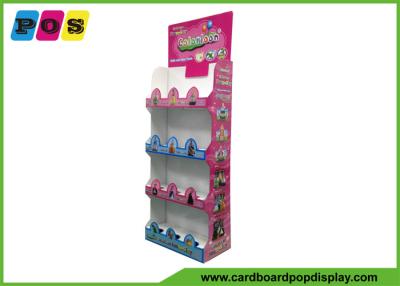 China Floor Standing Cardboard Shelving Displays , Cut Out Shape Retail Display Stands FL164 for sale