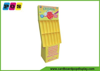 China 12 Cells Retail Corrugated Floor Displays Yellow Printing For Air Freshener POC008 for sale