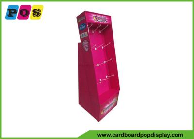 China Pink Printing Retail Power Wing Display Stand With Base And Plastic Pegs HD007 for sale