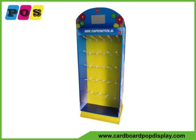 China Floor Standing Cardboard Display Stands , Peg Board PDQ Retail Display For Point Of Sale HD012 for sale