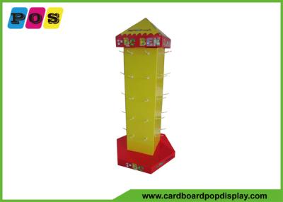 China Four Sides Floor Cardboard Peg Display For Stationery Promotion HD020 for sale